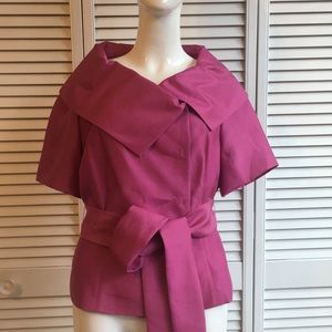 [Magaschoni] Oh Jackie O!  100% silk top/jacket 6